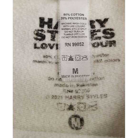 Harry Styles Love On Tour 2021 Official Crewneck Sweatshirt M White B3 - Picture 6 of 6
